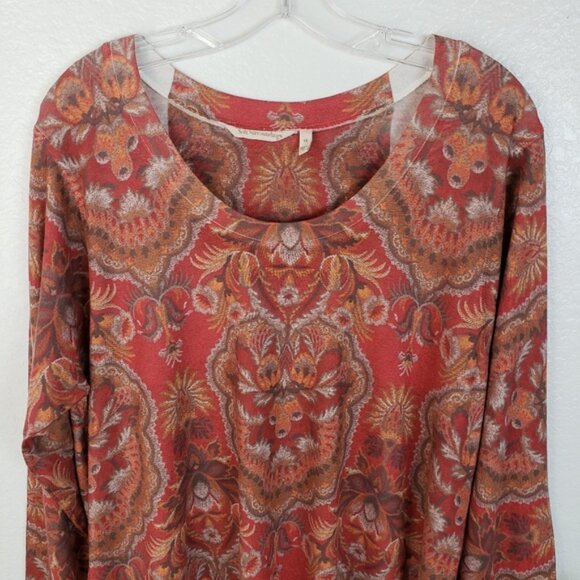 Soft Surroundings Bohemian Paisley Floral Print Knit Top Pullover size 1X - Picture 10 of 10